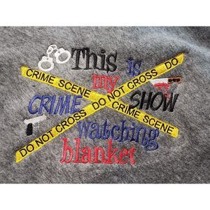 This is My Crime Show Watching Blanket Twin Fleece Blankets Embroidered